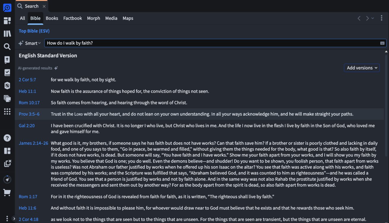 Smart Search in Bibles
