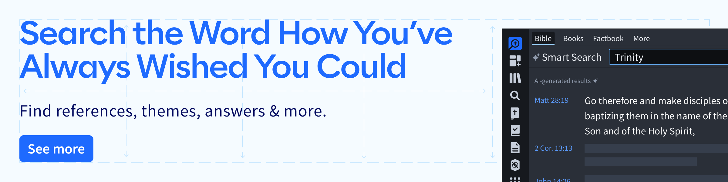 Evergreen Major Release Assets—Blog Footer Ad—Search The Bible The Way You Always Wished You Could—1200X300@2X